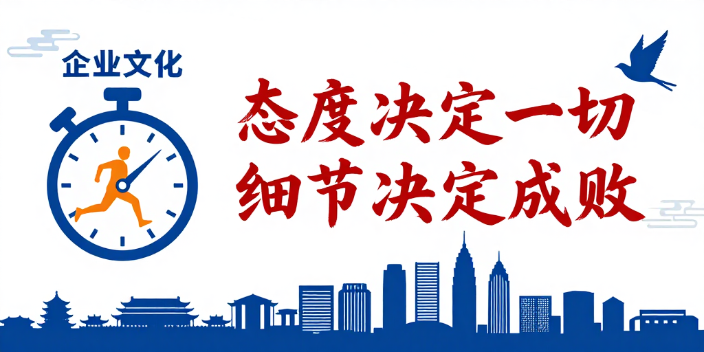 企业文化海报：态度细节塑造企业精神
