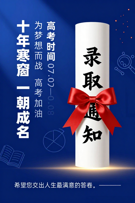 庄严典雅的高考录取通知书设计图