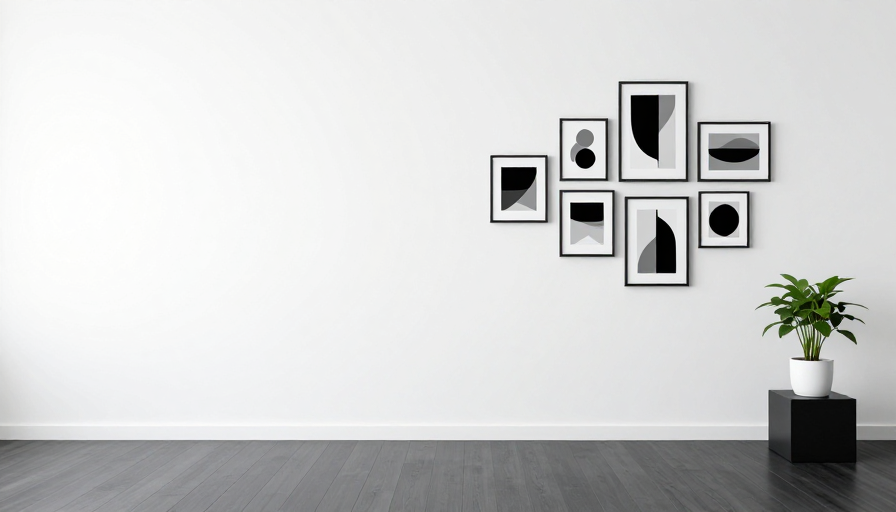 极简现代室内空间:黑白灰几何艺术布局