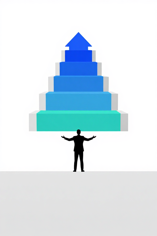 极简商务阶梯成功愿景