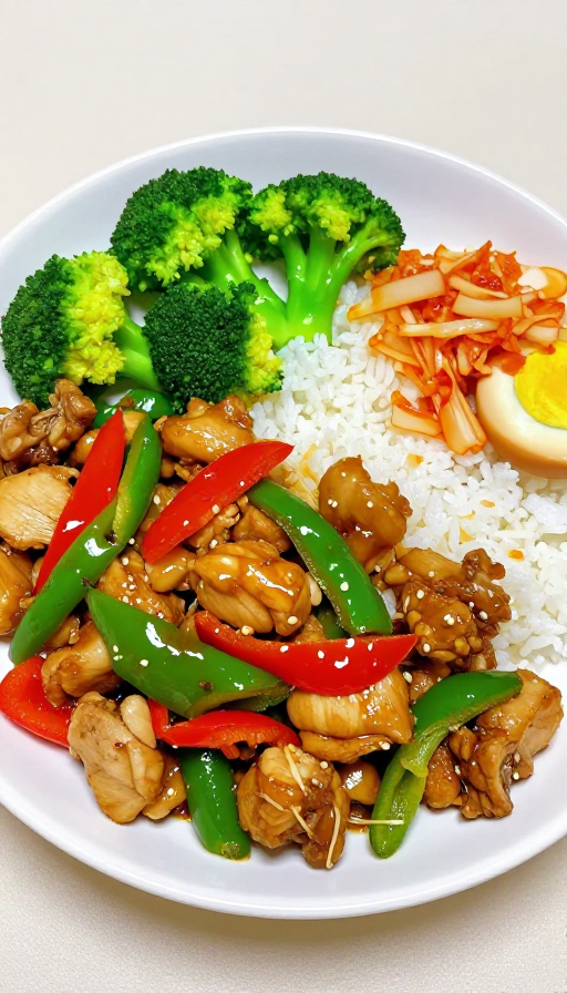 鲜椒鸡盖饭：香辣开胃的家常美味