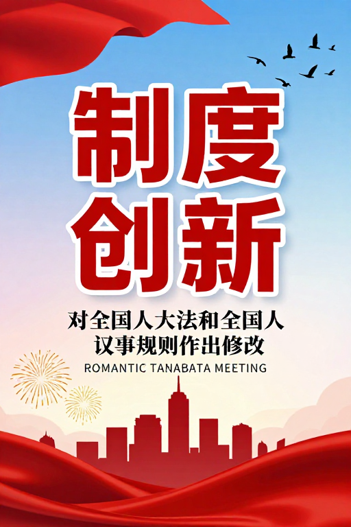制度创新:新时代人大改革宣传海报设计