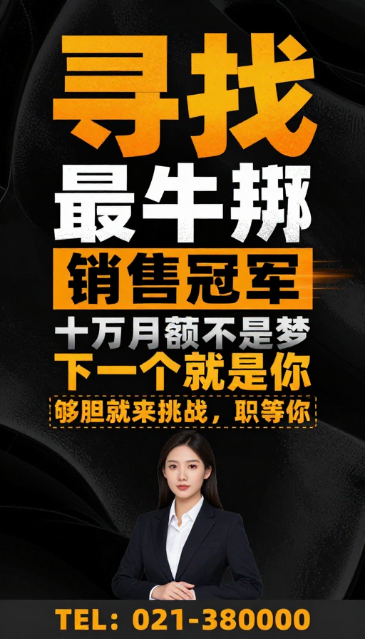 寻找顶尖销售精英,挑战十万月薪高薪职位