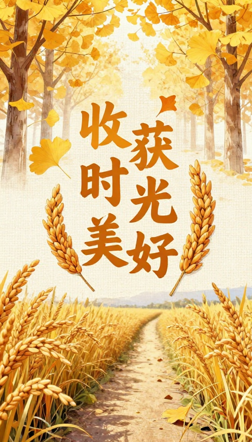 秋日丰收：琥珀光影的诗意画卷