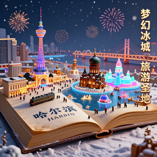 哈尔滨冰雪奇幻书卷：冬日夜梦与城市光影