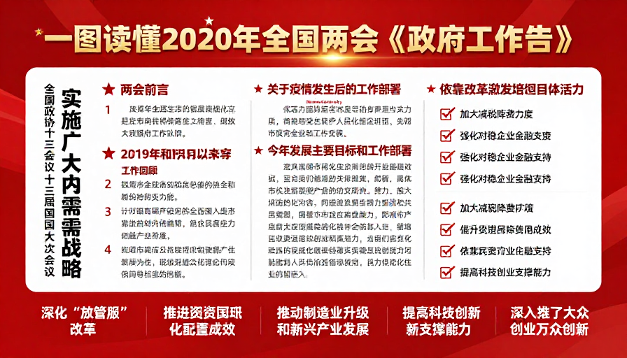 一图读懂2020年全国两会《政府工作报告》