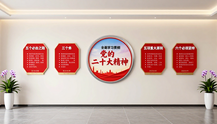 党的二十大精神宣传文化墙：现代党建展示设计