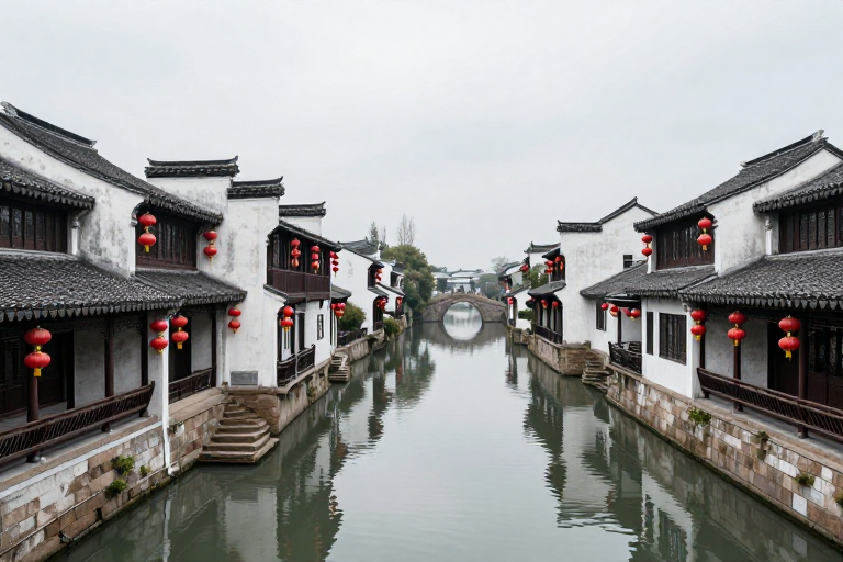 江南水乡:静谧古韵与光影的诗意画卷