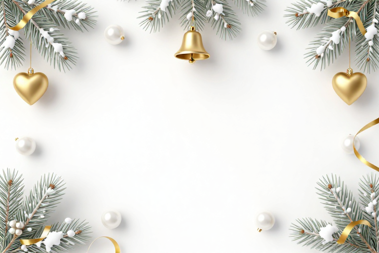 极简奢华圣诞装饰背景图