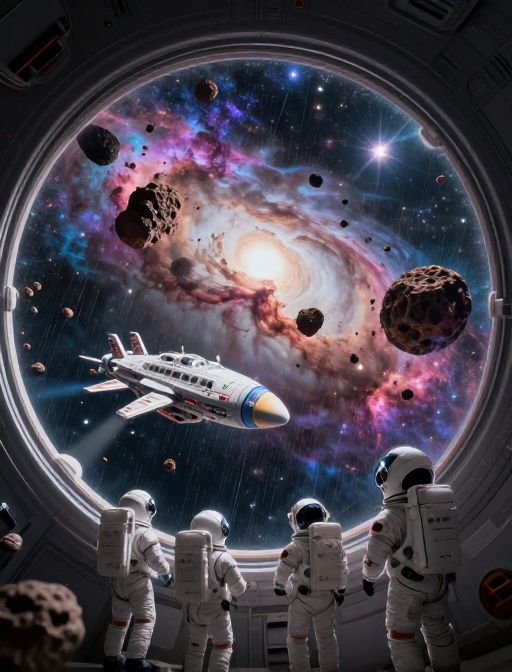 星际穿梭者：穿越星云陨石雨的太空探险