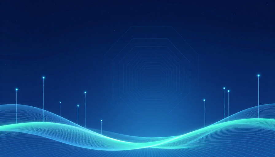 未来数字隧道：深蓝科技六边形光效