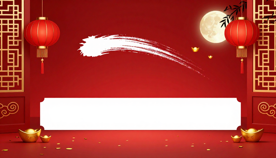 喜庆红韵·传统新年背景图