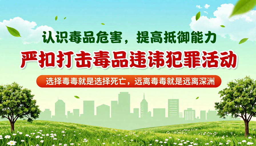 禁毒公益海报：清新自然警示毒品危害