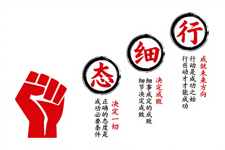 姿态·细节·目标·行动:东方书法激励图