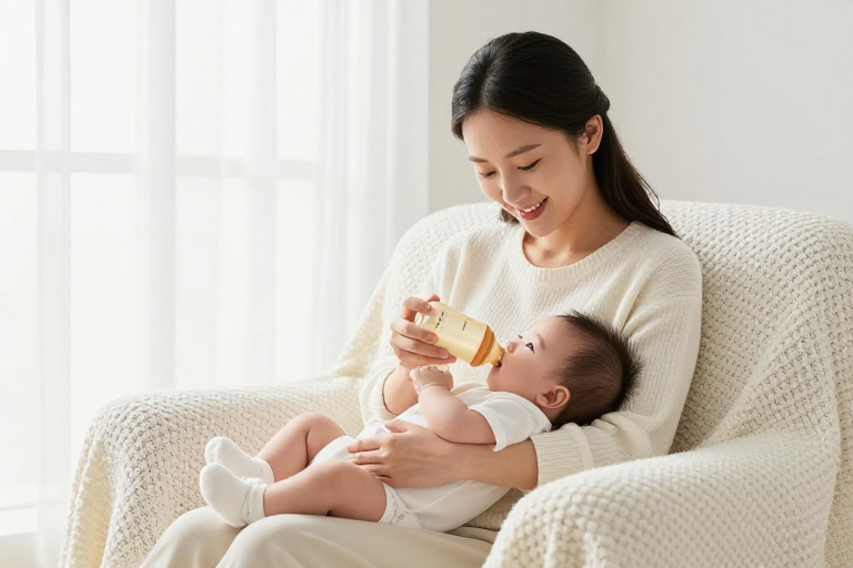 温柔母爱:亚洲母亲喂哺婴儿的温馨瞬间
