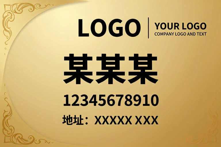 金色奢华名片背景设计