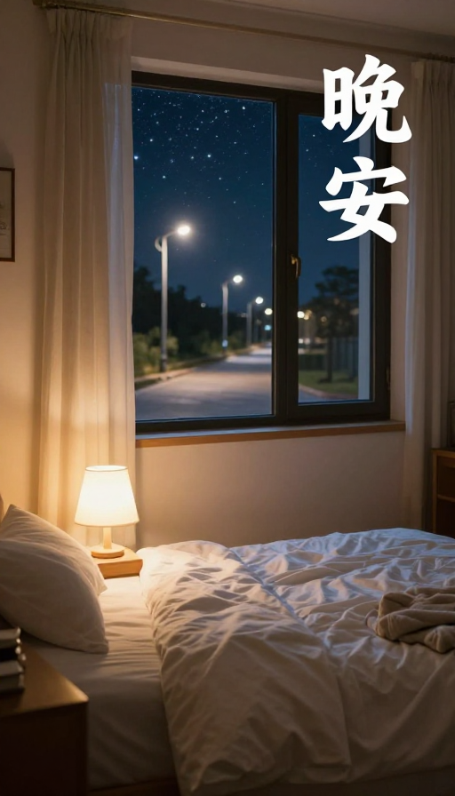 星空下的宁静卧室：温馨夜眠好时光