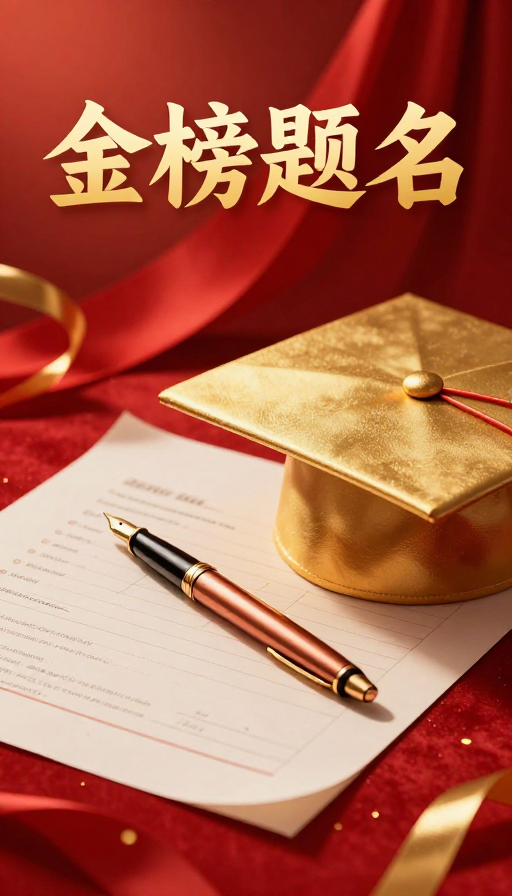 红金雅韵·金榜题名高考加油海报