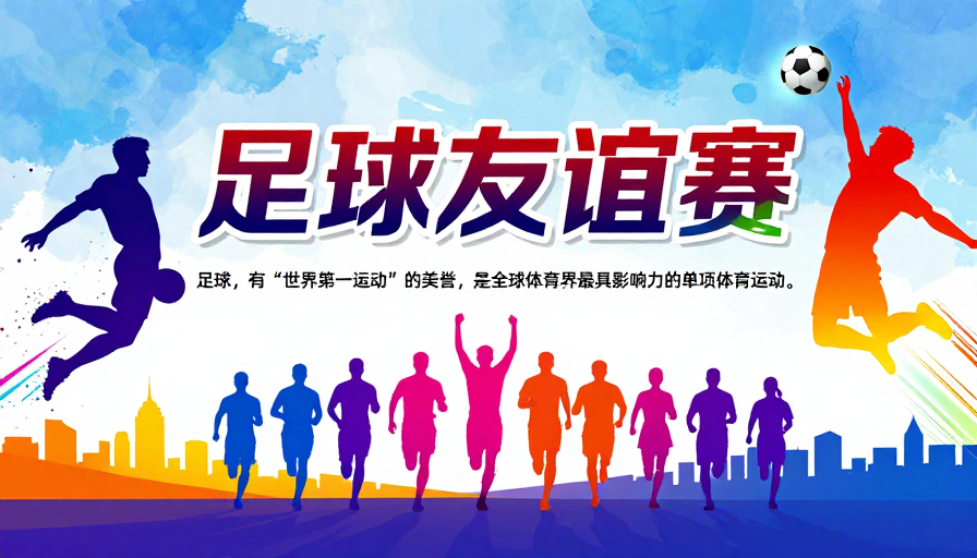 活力四射：足球友谊赛动感海报设计