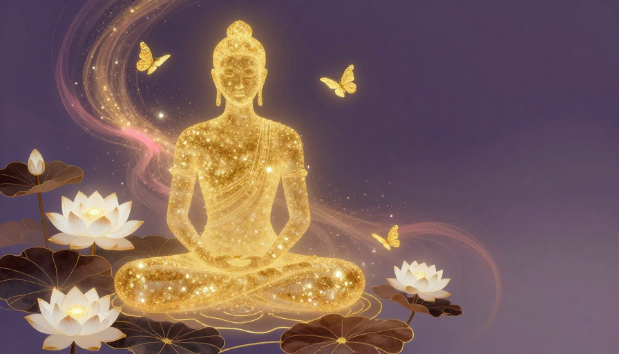 金辉禅定：东方冥想者的静谧艺术剪影