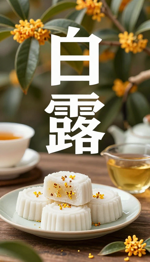 白露秋韵南京杭州桂花美食字绘