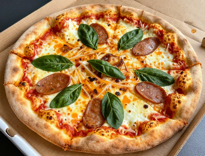 美味披萨盛宴:诱人美食摄影