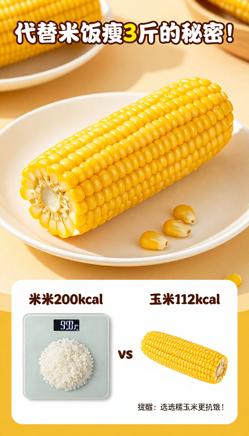 低卡水煮玉米:代替米饭的瘦身秘密