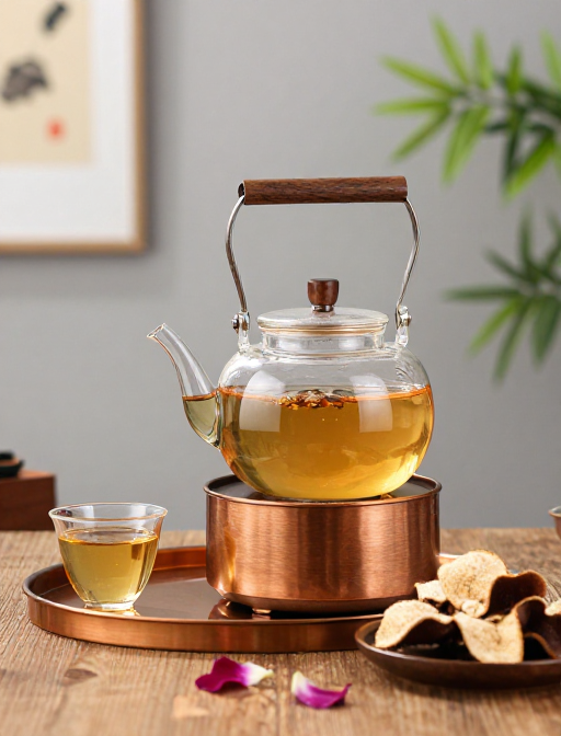 禅意生活:高硼硅茶壶与陈皮陈香的静谧时光