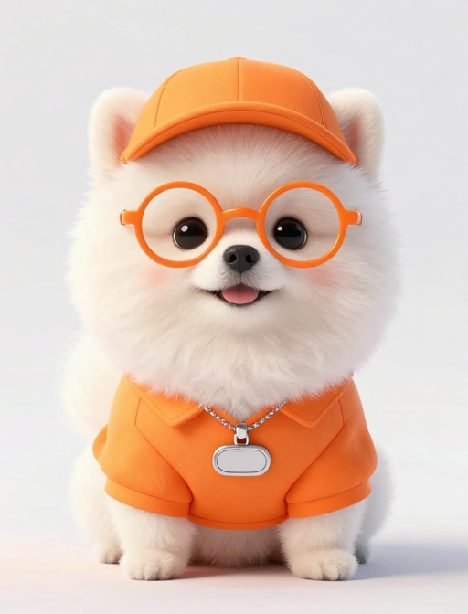 萌态十足：云朵般博美犬的时尚装扮