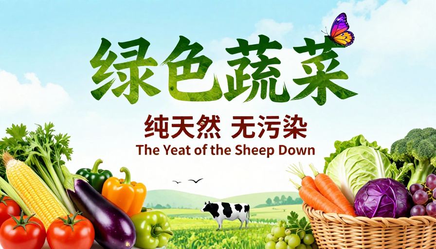 绿色蔬菜：健康活力田园海报