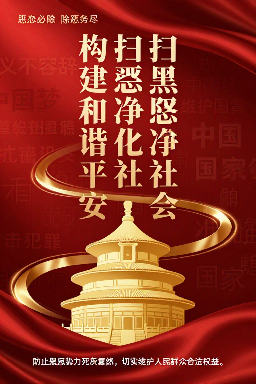 扫黑除恶守护平安:天坛金色剪影彰显庄严