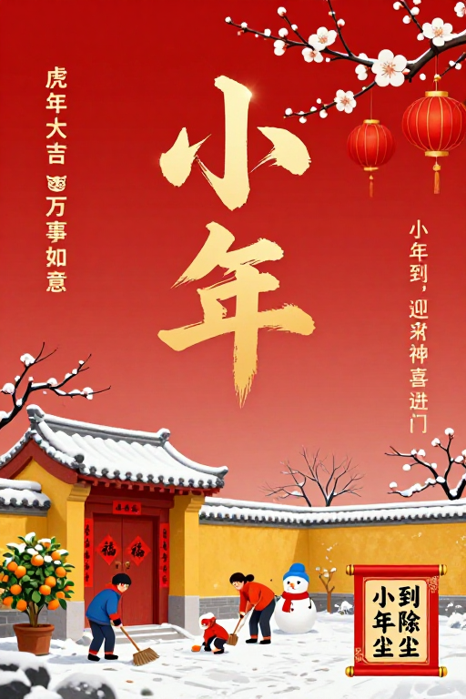 金书小年 传统中国风新年海报