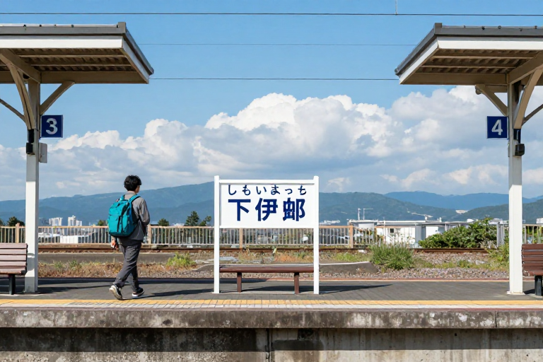 下伊那车站：晴空下的宁静旅途