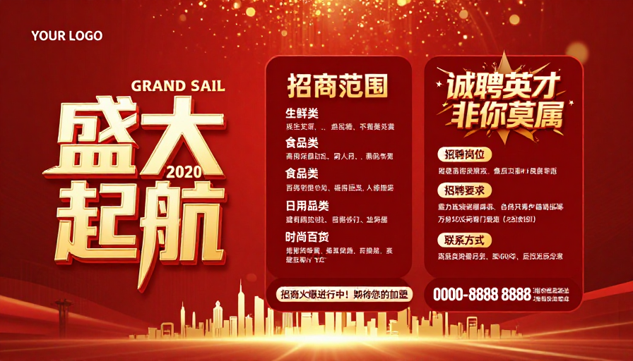 盛大起航·2020庆典招商海报