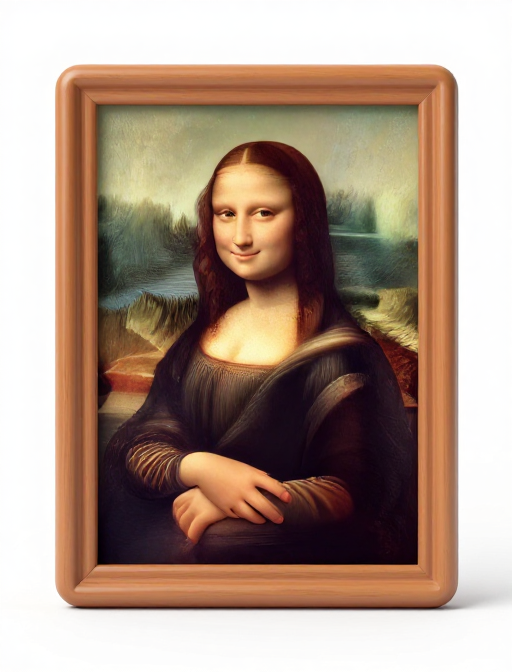 萌趣Q版蒙娜丽莎：3D画框中的超级可爱化身