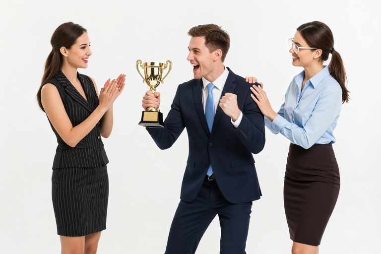 商务精英共庆荣誉时刻