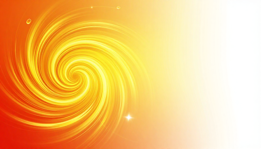 流体光带漩涡与暖色渐变:液态金属抽象背景设计