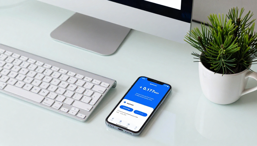 现代办公桌面科技产品展示，自然光影下的精致细节