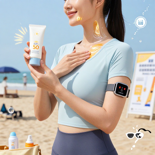 夏日防晒实拍:真实肌肤质感与专业防护展示