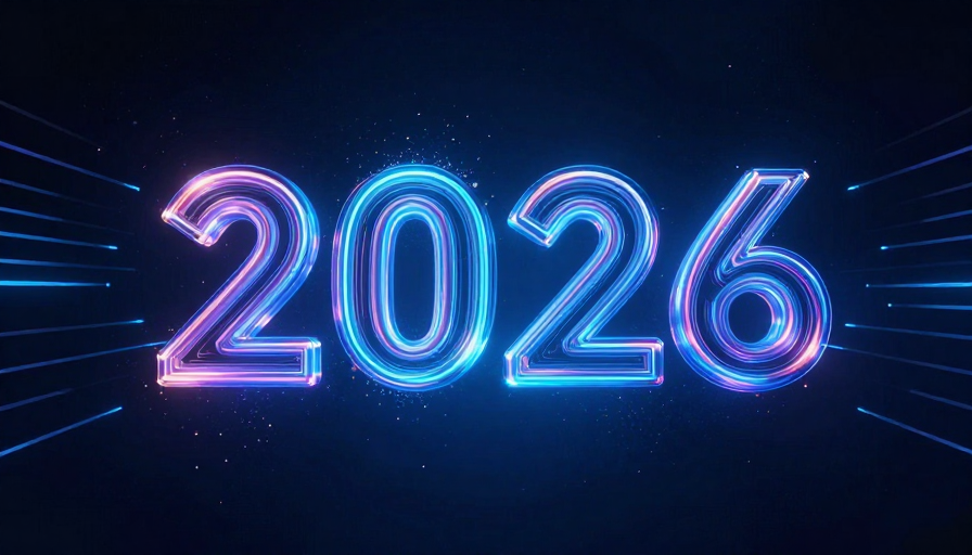 未来科幻：2026霓虹粒子数字科技展