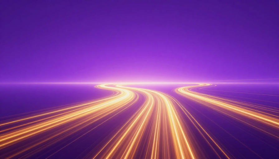 未来光轨:梦幻紫橙动态背景