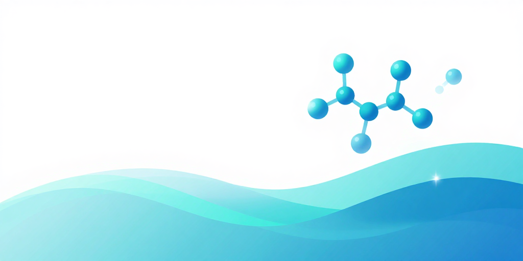 未来科技抽象背景,青蓝渐变分子结构极简设计