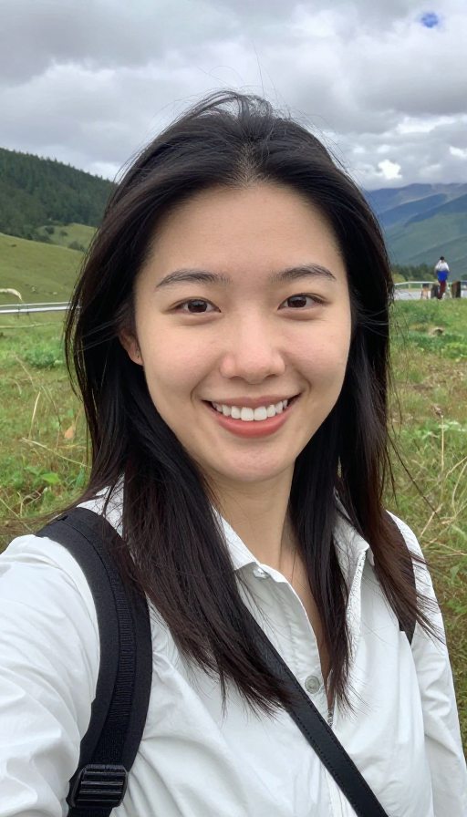 旅途中亚洲美女的优雅瞬间