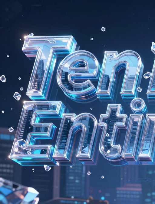 赛博朋克都市光影：Ten Entir 立体文字设计