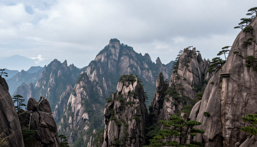 黄山云海奇松：自然绝景实景摄影