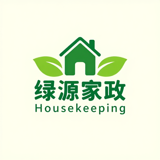 绿意守护家园 现代简约家政服务标志设计