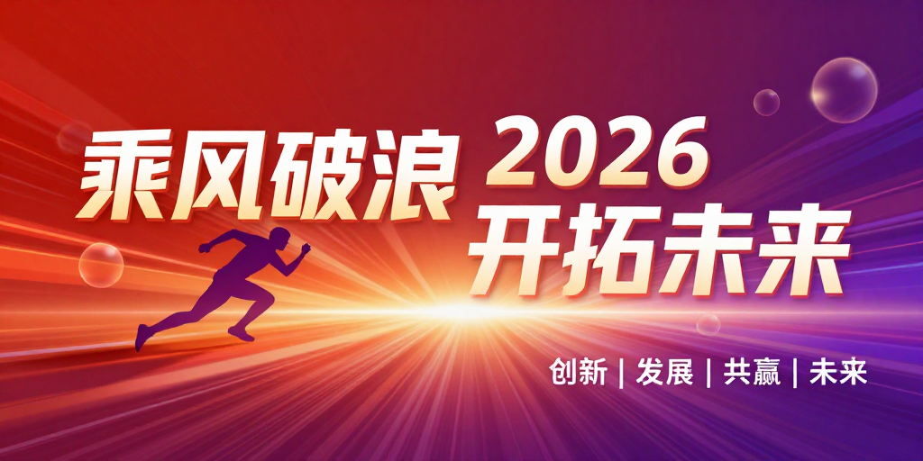 乘风破浪2026:未来科技视觉宣传图