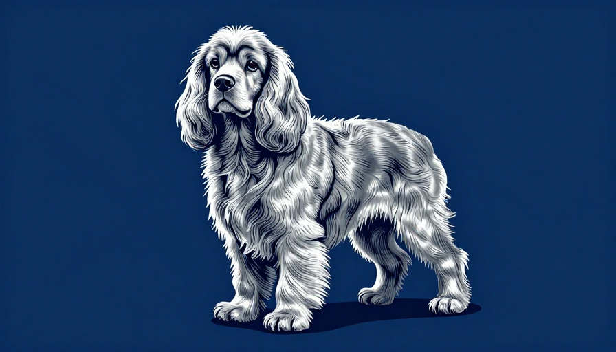 伦勃朗风极简高光画：普鲁士蓝逆光可卡犬杰作