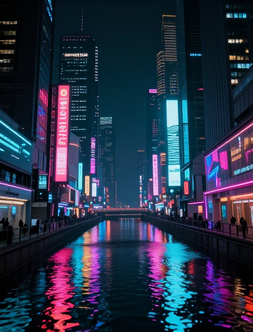 未来霓虹：赛博朋克都市光影盛宴