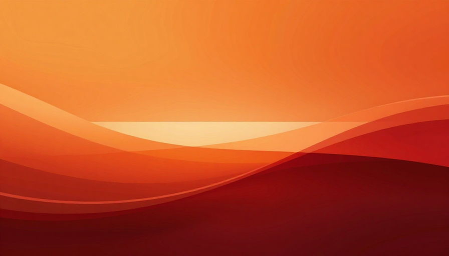 橙红渐变抽象背景,温暖光影商业视觉焦点